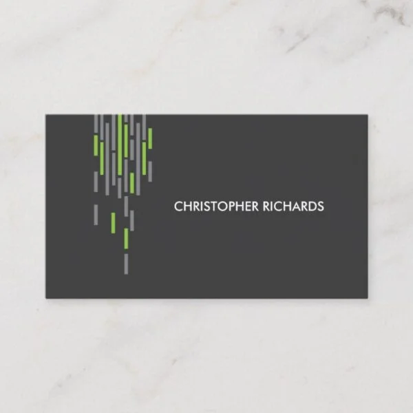Technical Pattern in Gray II Business Card