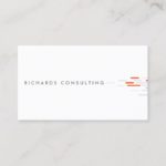 Technical Pattern in White, Gray, Orange Business Card