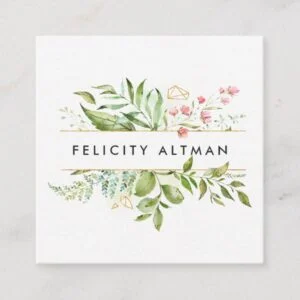 Terrarium | Botanical Square Business Card