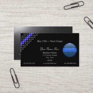 Thin Blue Line Beautiful St. Michael Police Business Card