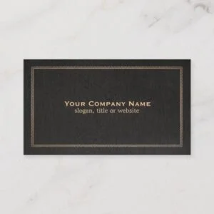 Traditional Black Linen Look Business Card