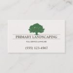 Tree Service and Lawn Care Landscaper Business Card