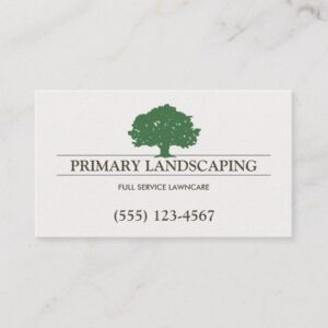 Tree Service and Lawn Care Landscaper Business Card