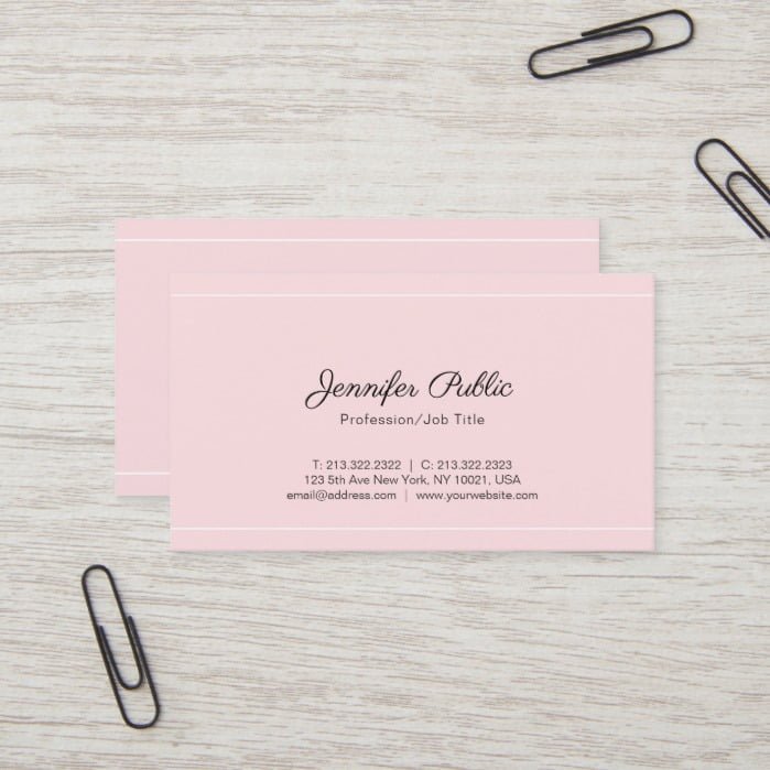 Trending Modern Sophisticated Plain Deluxe Silk Business Card