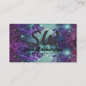 Trendy Cool Sparkly New Nebula Design Business Card