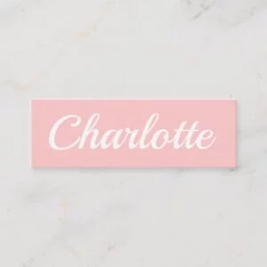 Trendy minimalist modern pastel pink business card
