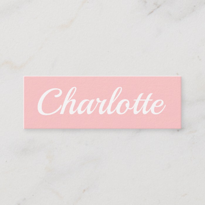 Trendy minimalist modern pastel pink business card