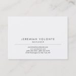 Trendy Minimalist White Professional Artwork Business Card