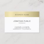Trendy Modern Minimalistic Plain Gold Look Elegant Business Card