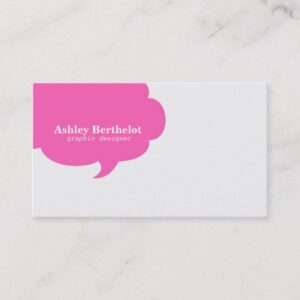 Trendy Speech Bubble Business Card