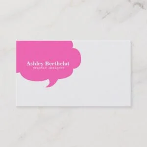 Trendy Speech Bubble Business Card