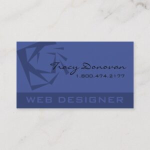 Trendy Web Designer "Quartz" template | periwinkle Business Card