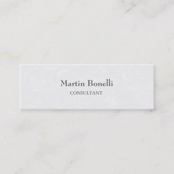 Unique Classical Floral Damask Slim Mini Business Card