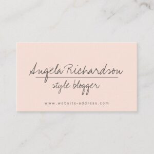 Unique Edgy Handwritten Style Bloggers, Crafters 2 Business Card