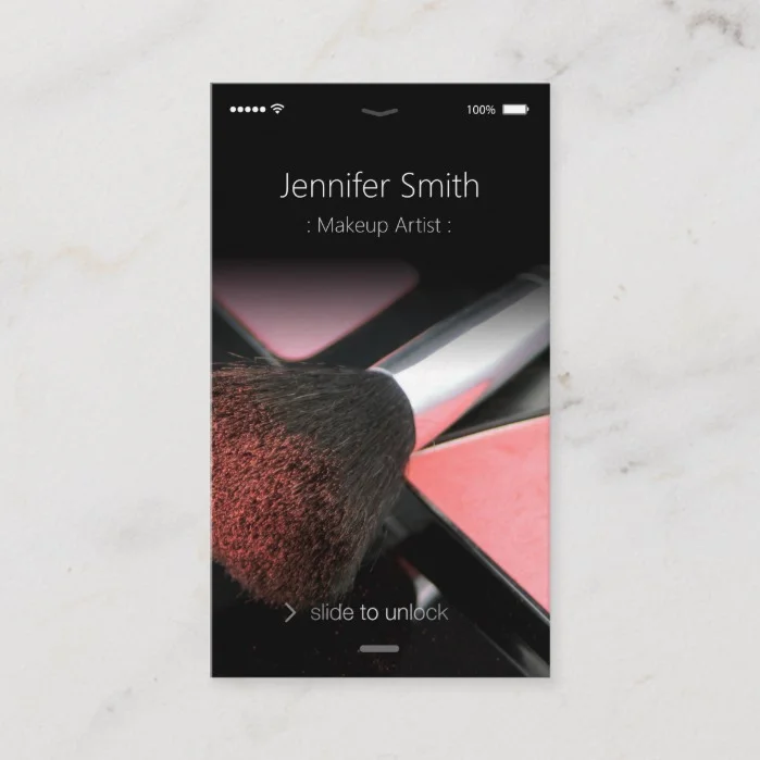 Unique iPhone iOS Style - Cosmetics Makeup Artist Business Card