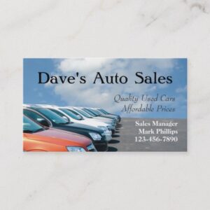 Used Car Salesman Business Card