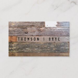 Vintage Country Nature Rustic Reclaimed Wood Business Card