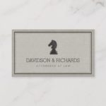 Vintage Horse Knight Chess Piece Attorney, Lawyer Business Card
