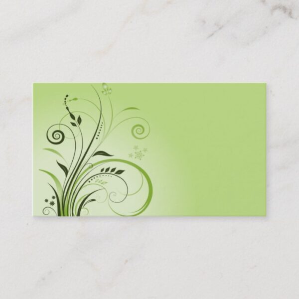 vintage nature green business card template