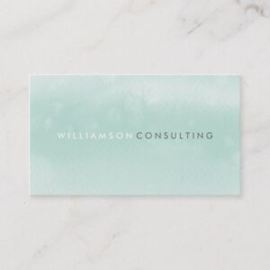 WATERCOLOR stylish corporate modern trendy mint Business Card