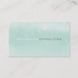 WATERCOLOR stylish corporate modern trendy mint Business Card