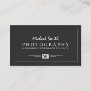 Wedding Portrait Photography Elegant Embossed Look Business Card