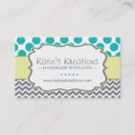 Whimsical Chevron and Dots – Custom Design Business Card