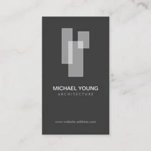 WHITE BLOCKS LOGO for Architects, Builders, Design Business Card