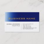 White Blue Contemporary Professional Business Card