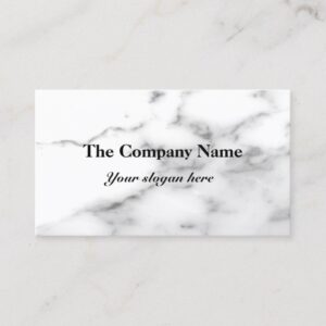 White marble stone background business card design