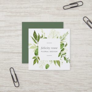 Wild Meadow | Botanical Frame Square Business Card