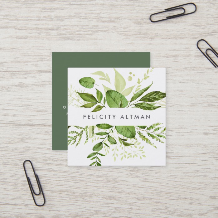 Wild Meadow | Botanical Square Business Card