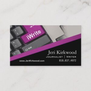 Writer Journalist Author Reporter Novelist Business Card