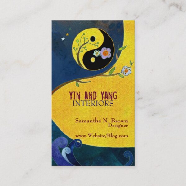 Yin and Yang Interior Design Business Cards