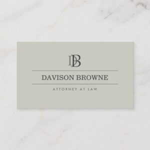 YOUR INITIALS LOGO/MONOGRAM on Taupe Business Card