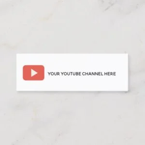 youtube social media trendy business card